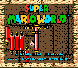 Super Mario World - Burning in Hell Title Screen